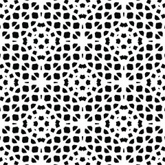 Seamless vector pattern in geometric ornamental style. monochrome pattern.