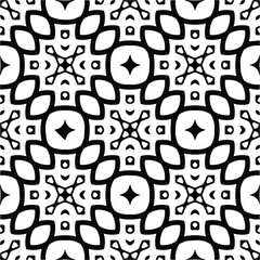 Seamless vector pattern in geometric ornamental style. monochrome pattern.