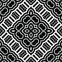 Seamless vector pattern in geometric ornamental style. monochrome pattern.