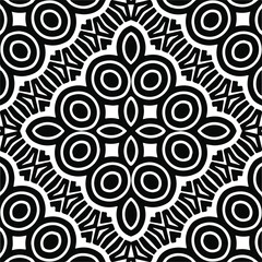 Seamless vector pattern in geometric ornamental style. monochrome pattern.