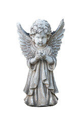 Guardian angel isolated on white background