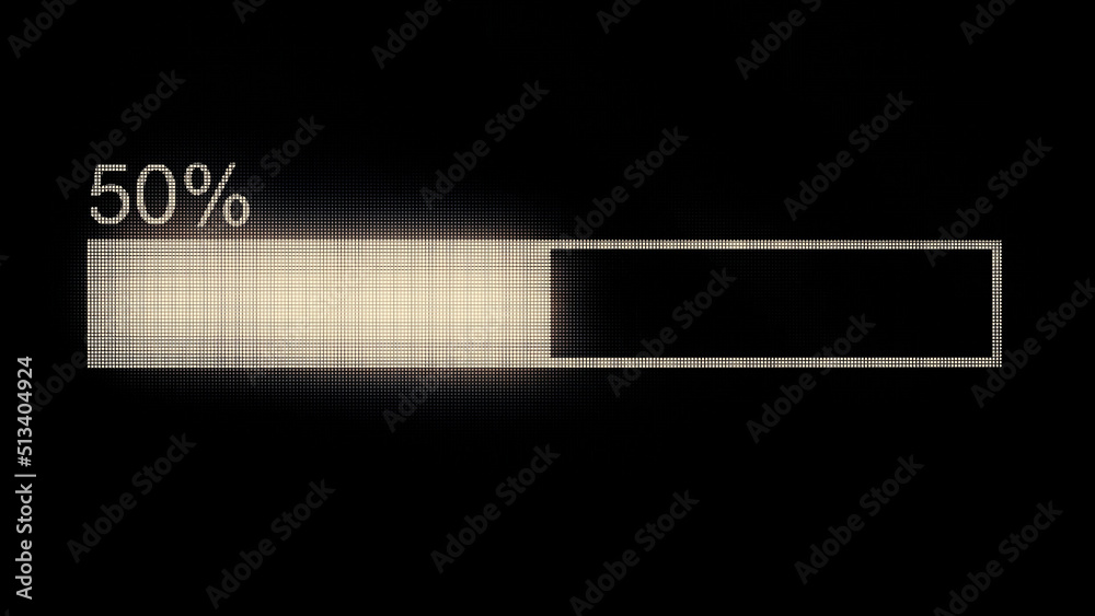 Poster progress bar. illustration of uploading, downloading, transferring process. modern loading bar anima