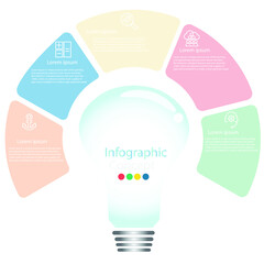 Infographic idea shape data vector Template Process concept Step for strategy and information education