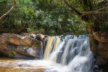 small waterfall side view