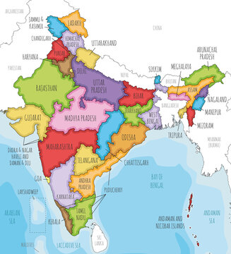 India Map States Images – Browse 12,645 Stock Photos, Vectors, and Video |  Adobe Stock