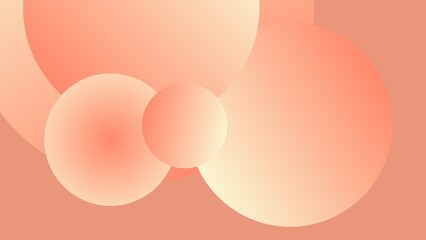Geometric gradient background of calming coral colored circle shape. Calming coral color theme. Presentation background design.