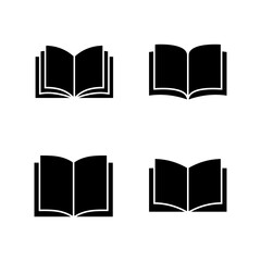 Book icon vector. open book sign and symbol. ebook icon