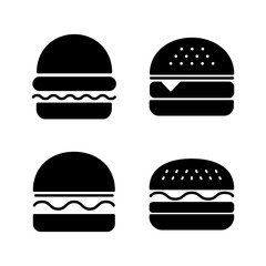 Burger icon vector. burger sign and symbol. hamburger