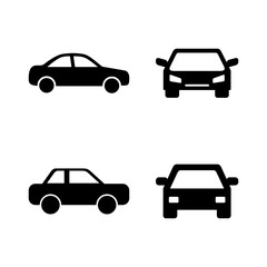 Car icon vector. car sign and symbol. small sedan