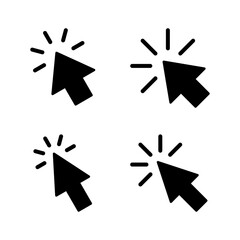 Click icon vector. pointer arrow sign and symbol. cursor icon