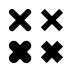 Fototapeta premium Close icon vector. Delete sign and symbol. cross sign