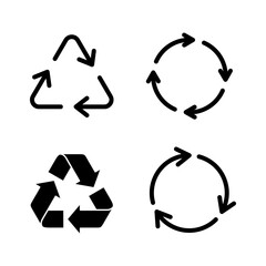 Recycle icon vector. Recycling sign and symbol.