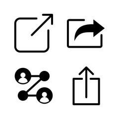 Share icon vector. Sharing sign and symbol
