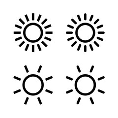 Sun icon vector. Brightness sign and symbol