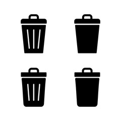 Trash icon vector. trash can icon. delete sign and symbol.