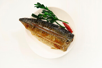 Grilled fish dish mackerel on the table