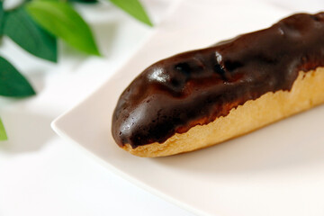 Eclair of dessert on the table