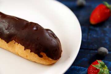 Eclair of dessert on the table