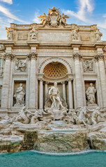 Fototapeta na wymiar Trevi Fountain Rome, Italy Europe