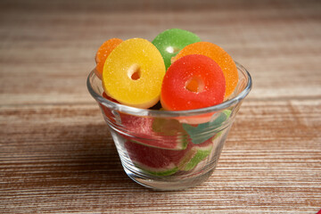 Delicious jelly candies rings