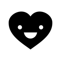 Happy Heart Icon Vector Symbol Design Illustration