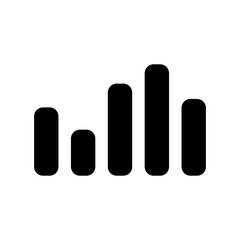 Bar Chart Icon Vector Symbol Design Illustration