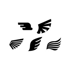 Wing Icon Set Vector Symbol Design Illustration