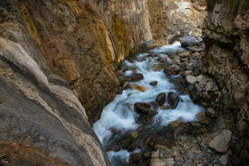 Camino inca en la ciudad de Machupicchu, Cusco, Perú.