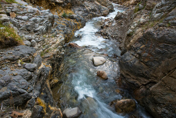 Camino inca en la ciudad de Machupicchu, Cusco, Perú.