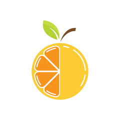 Orange fruit logo