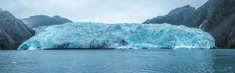 Fototapeta na wymiar Panoramic view of Holgate Glacier in Kenai Fjords National Park near Seward , Alaska.