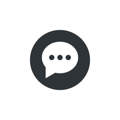 chat icon vector. bubble chat icon vector illustration
