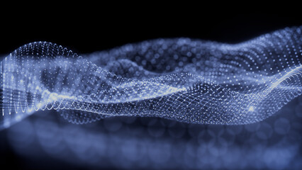 Medical Innovation Concept. Blue, Futuristic Digital Style. 3D Render.