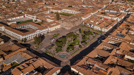 Fototapeta premium Fotografías con Drone de la ciudad del Cusco Perú.