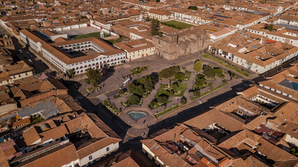 Fototapeta premium Fotografías con Drone de la ciudad del Cusco Perú.