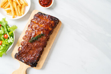grilled and barbecue ribs pork