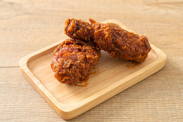 fried chicken with spicy Korean sauce
