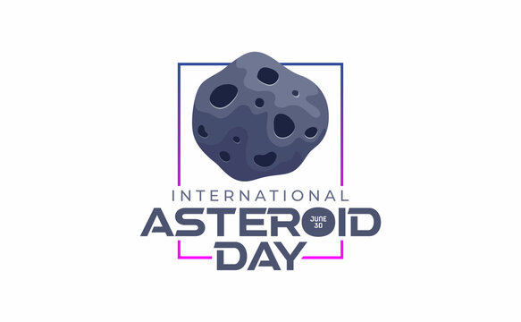 international asteroid day vector logo design