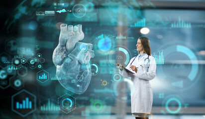 Moderm medicine. Cardiology . Mixed media