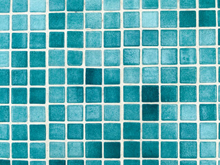 Blue square mosaic tiles. Abstract pattern