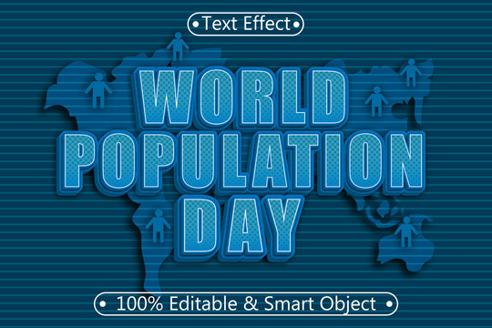 World Population Day editable 3 dimension Emboss Modern style