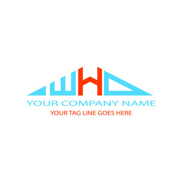 WHD letter logo creative design with vector graphic