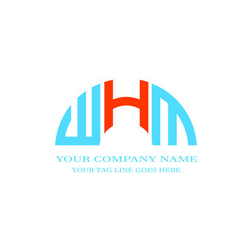 WHM letter logo creative design with vector graphic