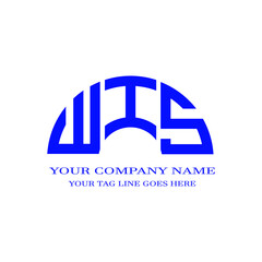 WIS letter logo creative design with vector graphic - obrazy, fototapety, plakaty