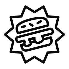 Illustration Vector Graphic of Burger icon template