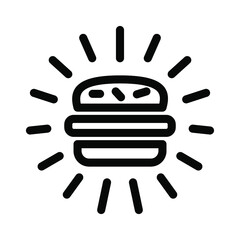 Illustration Vector Graphic of Burger icon template