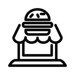 Illustration Vector Graphic of Burger icon template