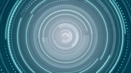 Abstract circle blue future technology background.