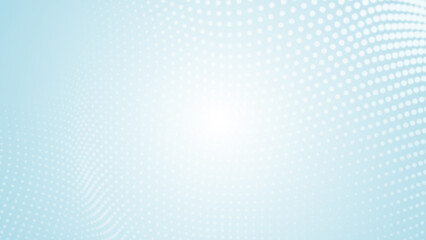 Abstract dot white blue wave pattern gradient  texture technology background.