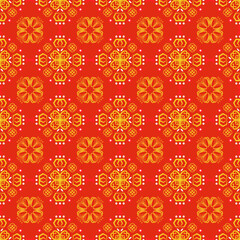 Floral Seamless Pattern Background Garden Nature Damask Aboriginal Art